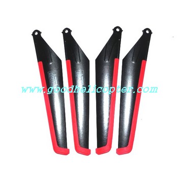 mjx-t-series-t55-t655 helicopter parts upper main blades (red-black color) - Click Image to Close